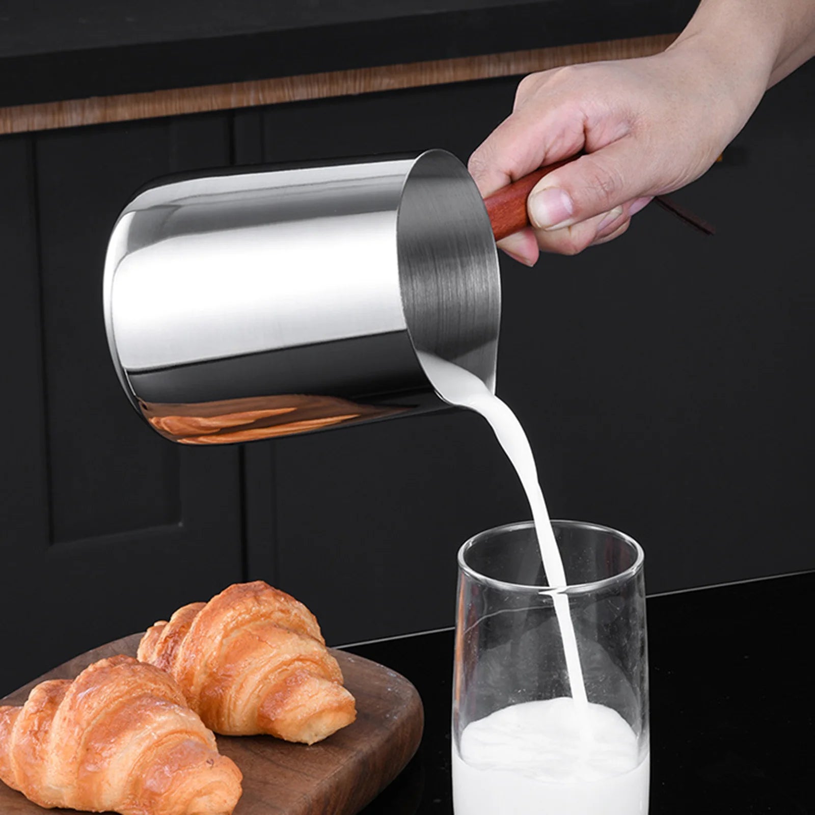 Cafetière Turque en Acier Inoxydable Manche Long