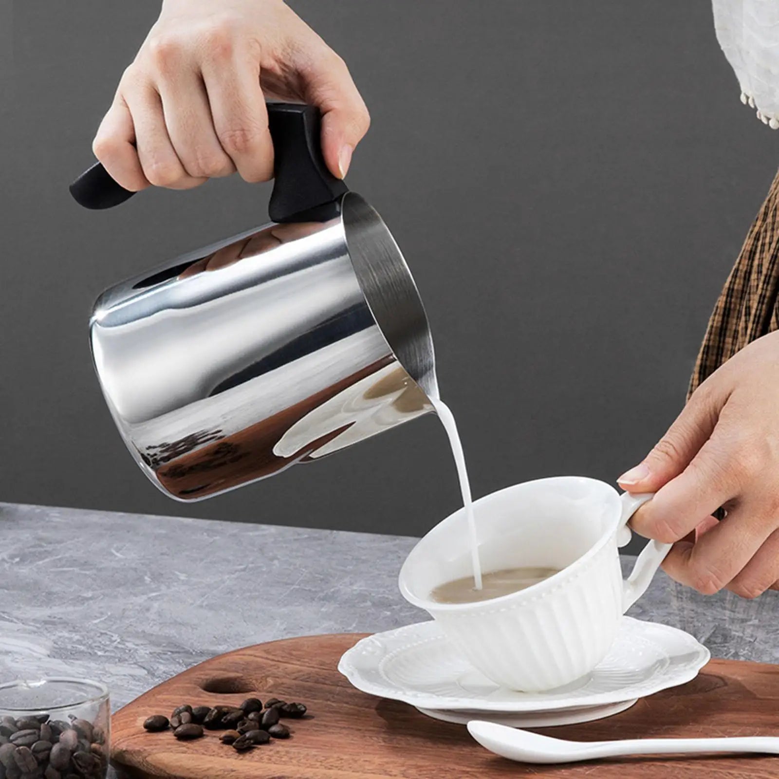 Cafetière Turque en Acier Inoxydable Manche Long