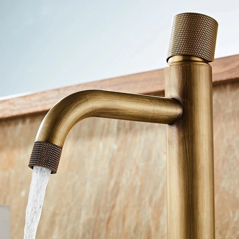 Robinet de Lavabo Bronze Antique Laiton Mitigeur