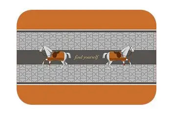 Sets de Table Motif Cheval - Lot de 2, Orange