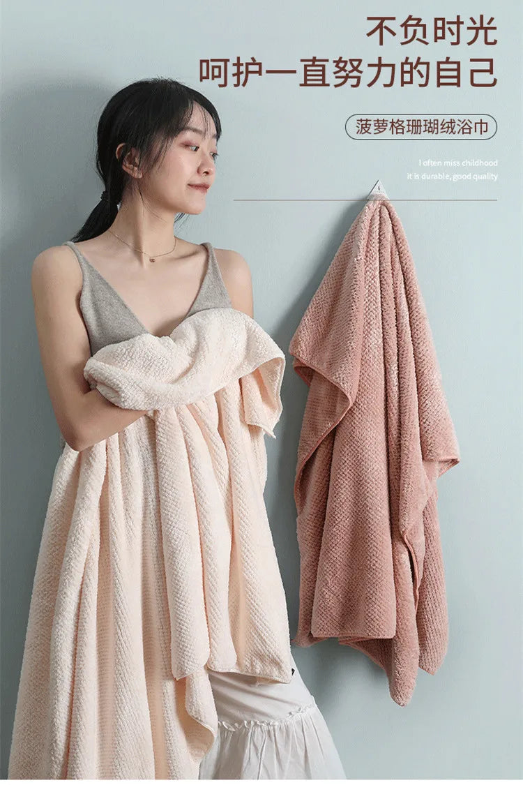 Serviette de Bain Microfibre Épaisse Grand Format 90x170cm