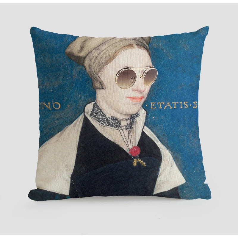 Housse de Coussin Rétro Française - Motif Palais Royal