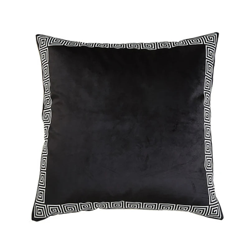 Housse de Coussin Velours Géométrique - Style Nordique