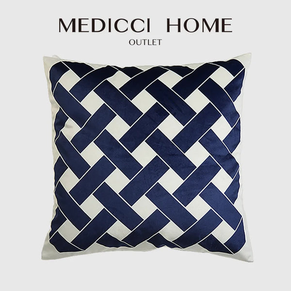 Housse de Coussin Velours Géométrique - Style Nordique