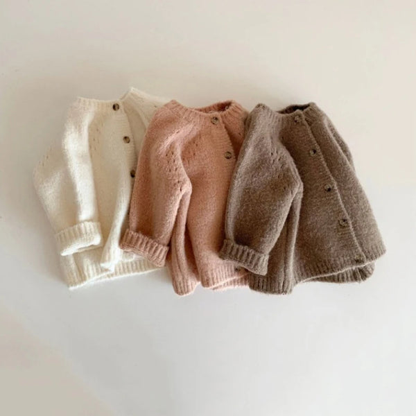 Cardigan Fille Tricoté Manches Longues