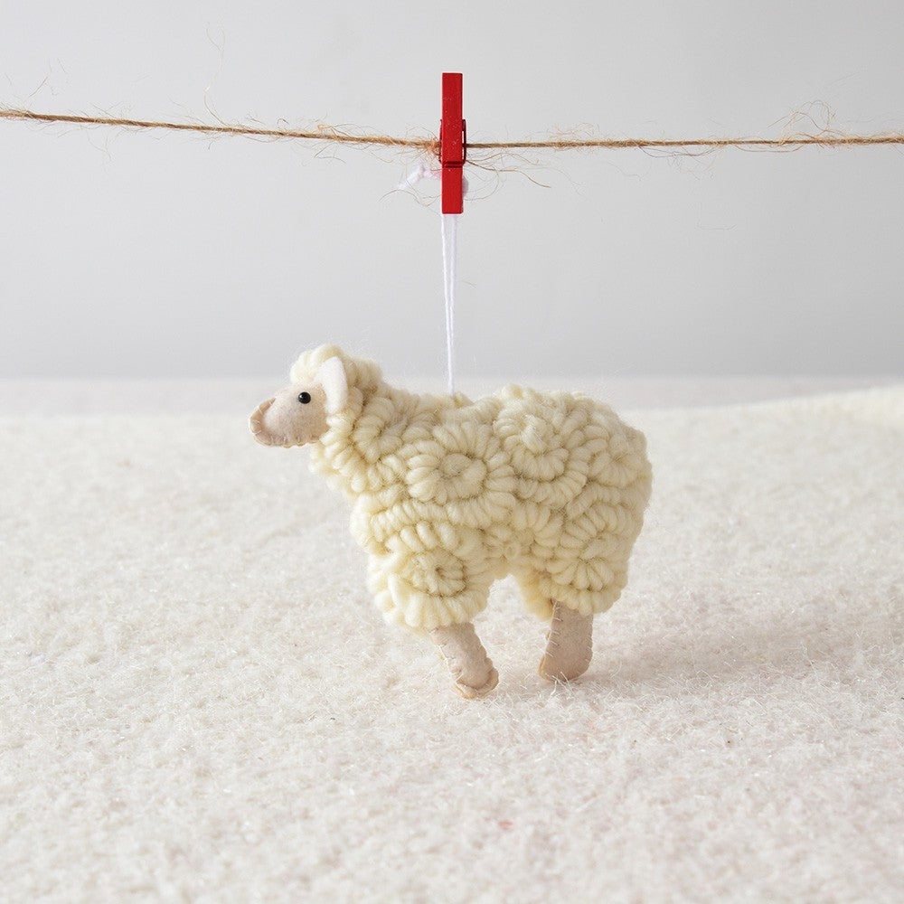 Pendentif Mouton en Feutrine Décoration de Fêtes