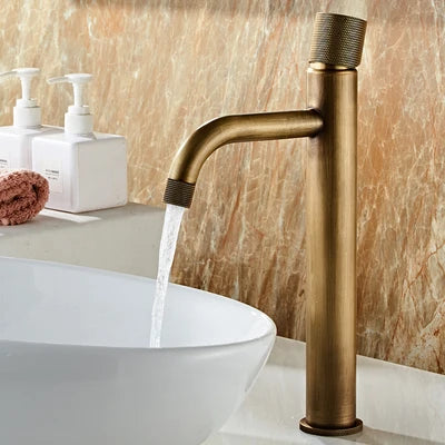 Robinet de Lavabo Bronze Antique Laiton Mitigeur