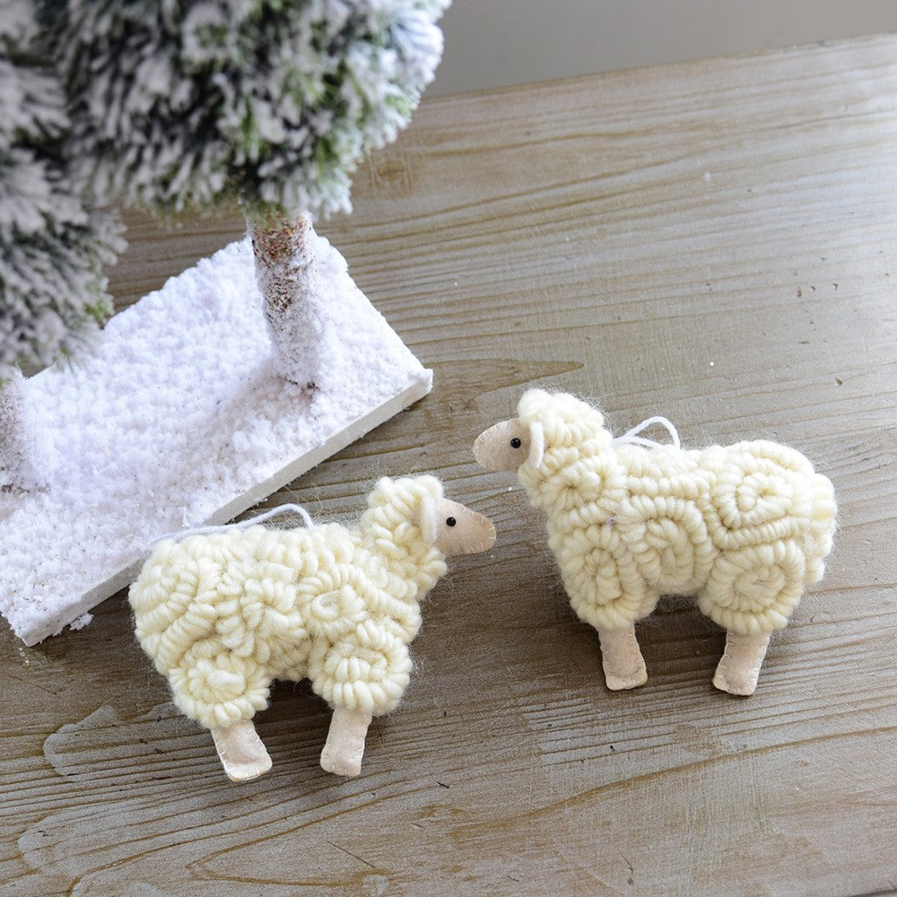Pendentif Mouton en Feutrine Décoration de Fêtes