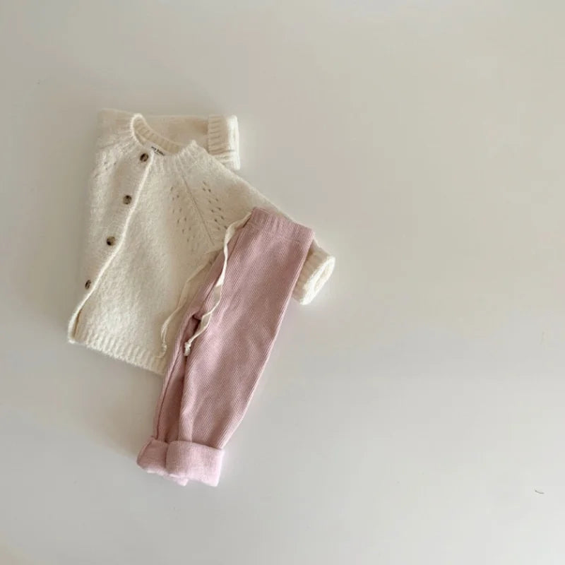 Cardigan Fille Tricoté Manches Longues