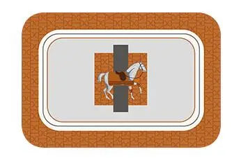 Sets de Table Motif Cheval - Lot de 2, Orange