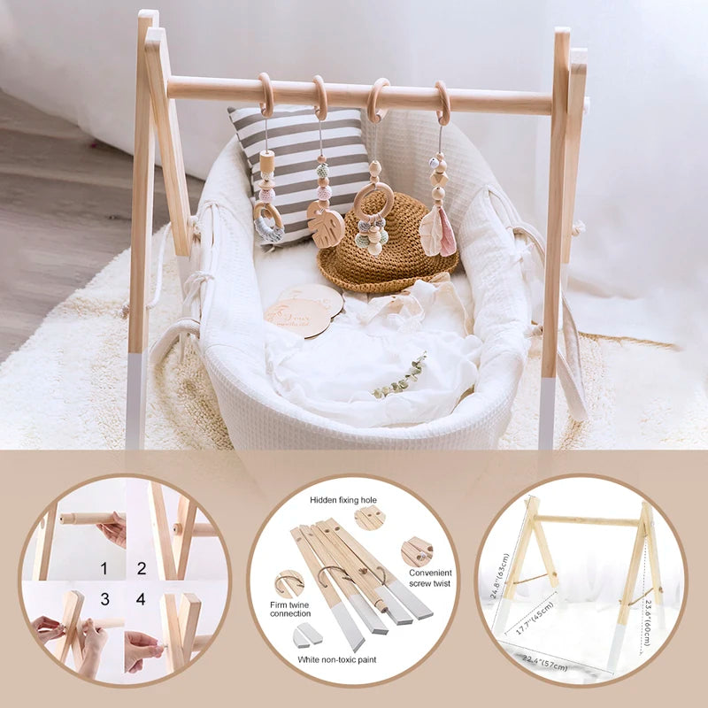 Portique d'Éveil en Bois Style Nordique