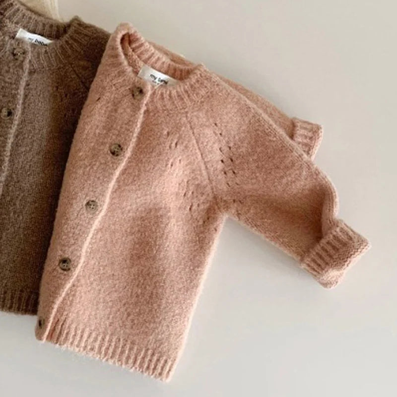 Cardigan Fille Tricoté Manches Longues