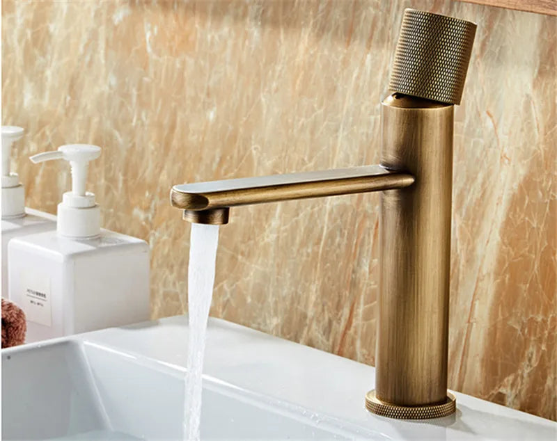 Robinet de Lavabo Bronze Antique Laiton Mitigeur