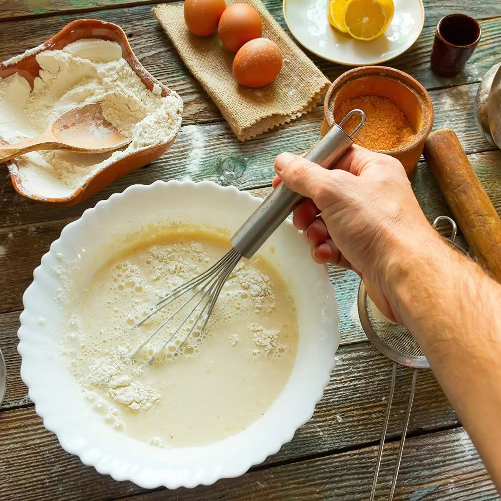 Fouet de Cuisine en Acier Inoxydable Batteur à Œufs