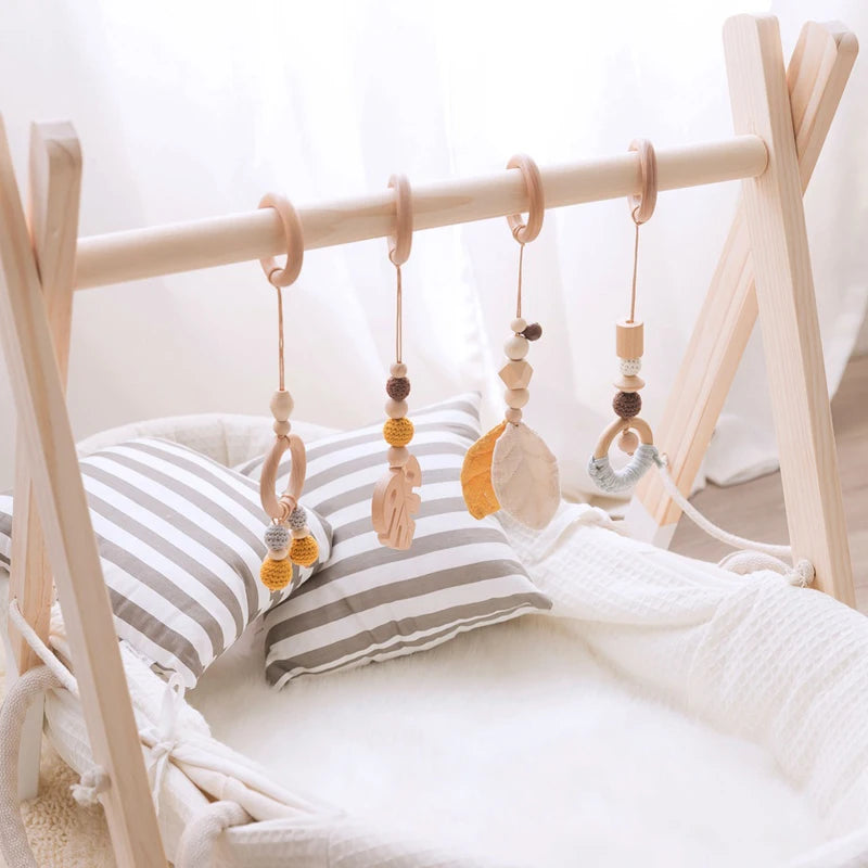 Portique d'Éveil en Bois Style Nordique