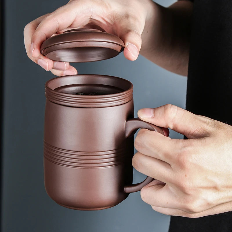 Tasse à Thé en Argile Pourpre Yixing avec Filtre