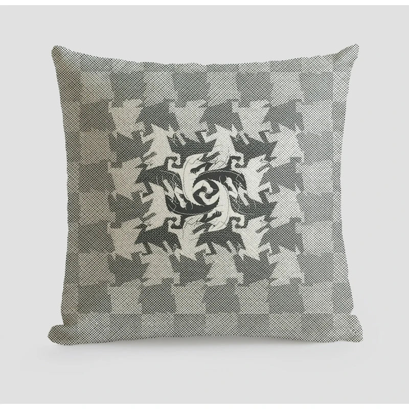 Housse de Coussin Rétro Française - Motif Palais Royal