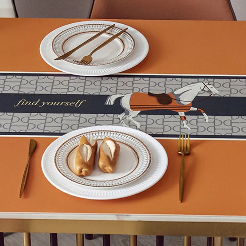 Sets de Table Motif Cheval - Lot de 2, Orange