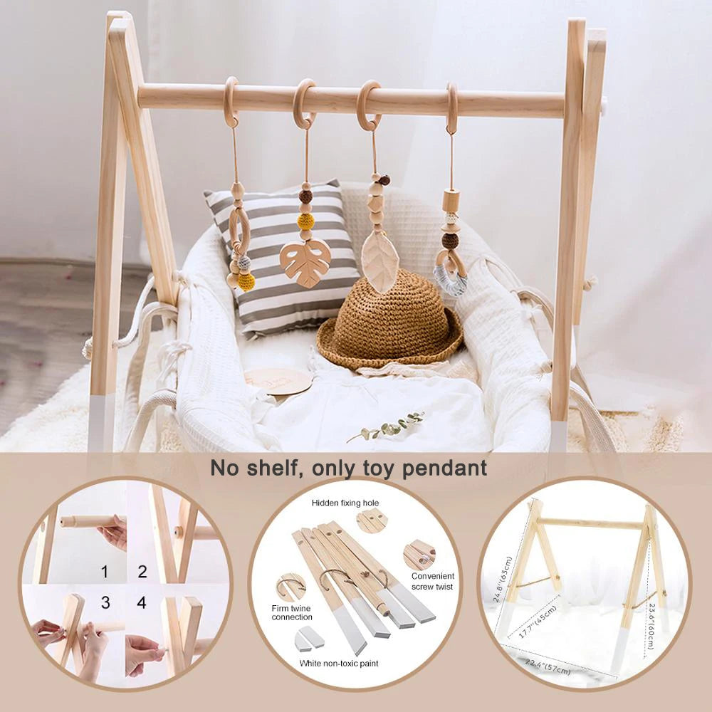 Portique d'Éveil en Bois Style Nordique