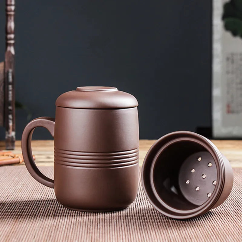 Tasse à Thé en Argile Pourpre Yixing avec Filtre