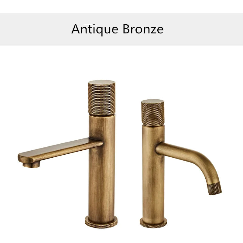 Robinet de Lavabo Bronze Antique Laiton Mitigeur
