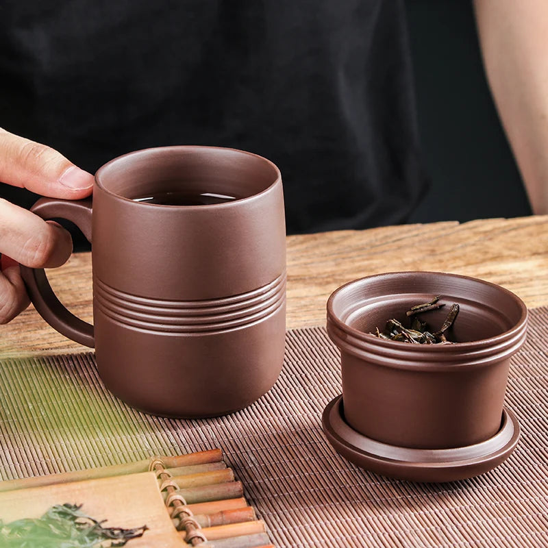 Tasse à Thé en Argile Pourpre Yixing avec Filtre