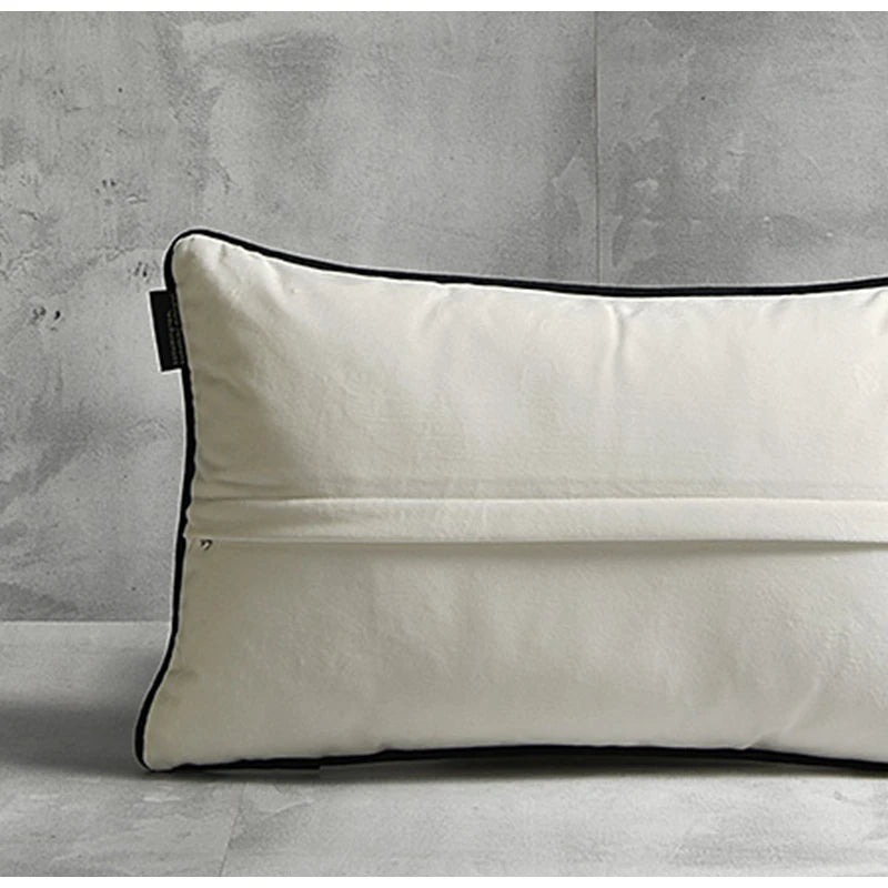 Housse de Coussin Velours Motif Pie et Branche - Style Champêtre