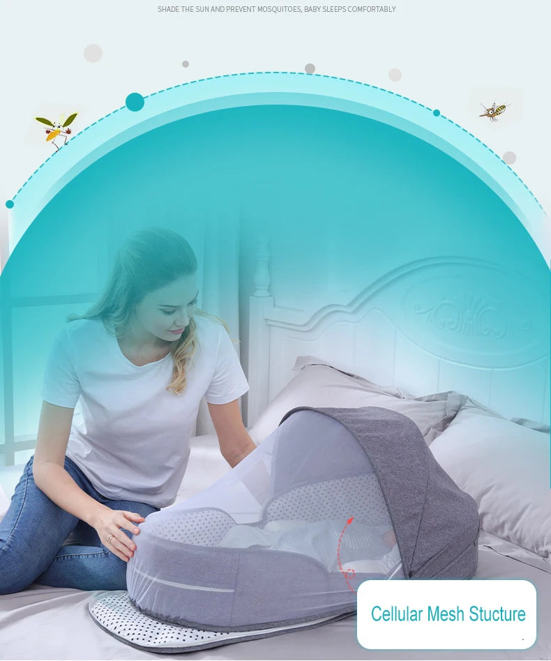 Nid de Bébé Portable avec Moustiquaire