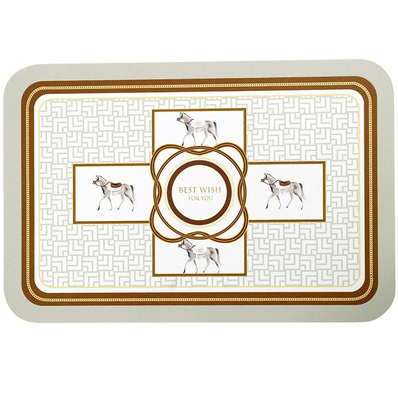 Sets de Table Motif Cheval - Lot de 2, Orange