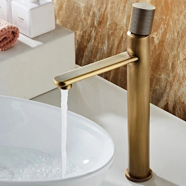 Robinet de Lavabo Bronze Antique Laiton Mitigeur