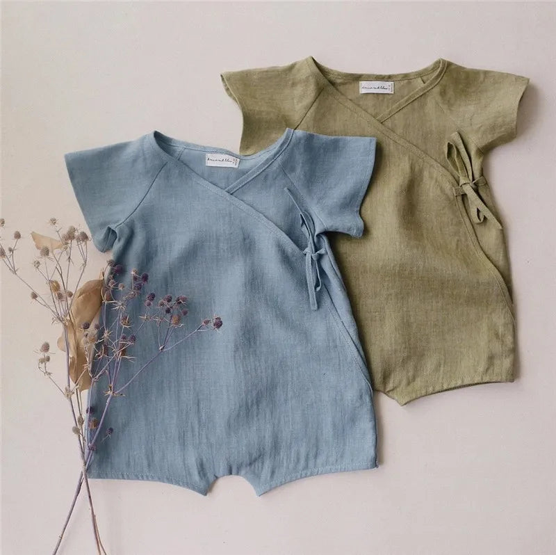 Body Bébé en Lin et Coton Été