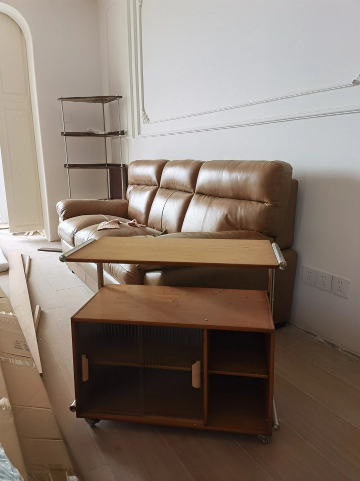 Table de Chevet Nordique avec Rangement Amovible