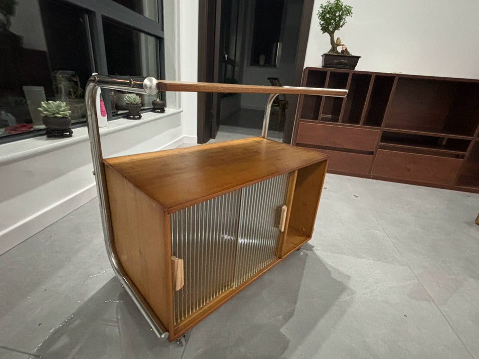 Table de Chevet Nordique avec Rangement Amovible
