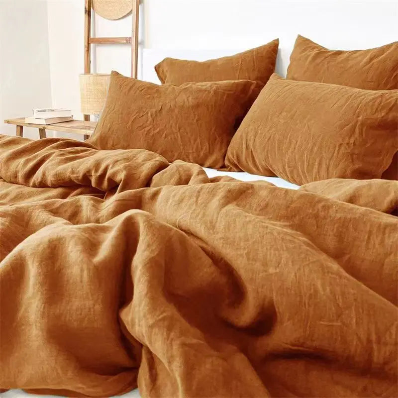 Ensemble de Draps 4 Pièces en Lin Pur - Confort Naturel