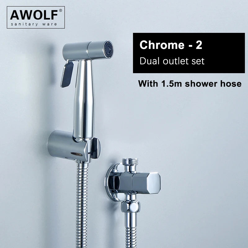 Douchette WC Portable en Acier Inoxydable Or Rose