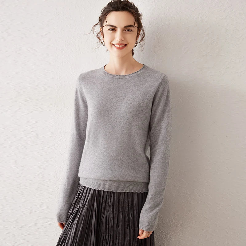 Pull Femme 100% Cachemire Basique
