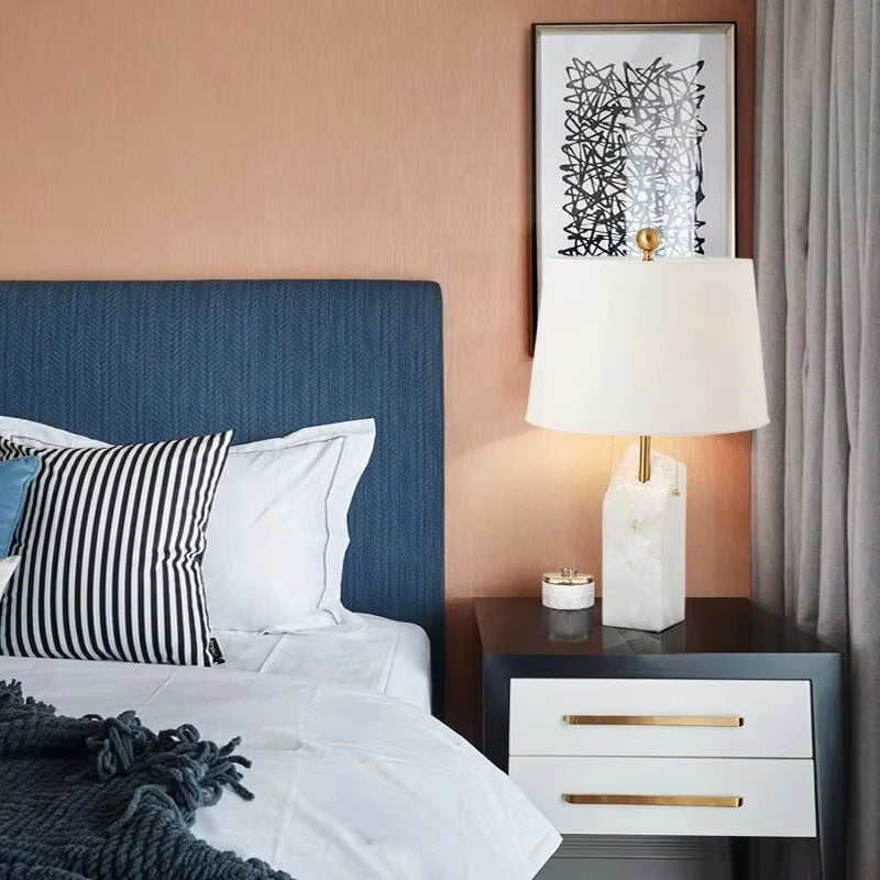 Lampe de Table en Marbre Design Moderne Luxueux