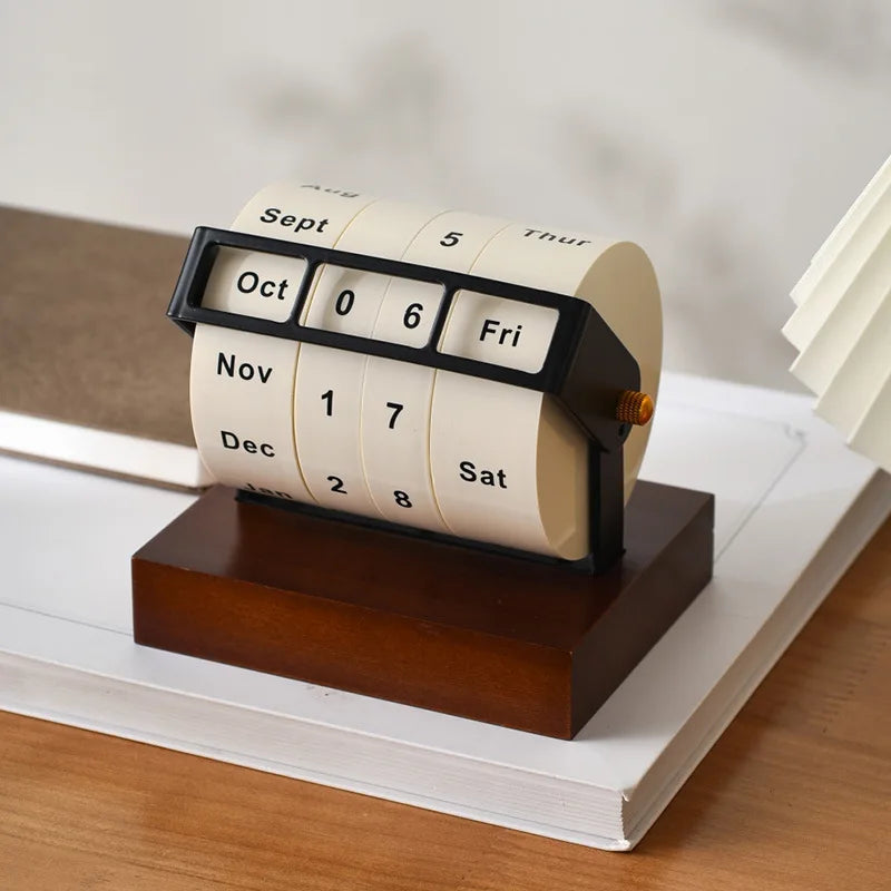Calendrier Perpétuel Rotatif Grande Roue pour Bureau