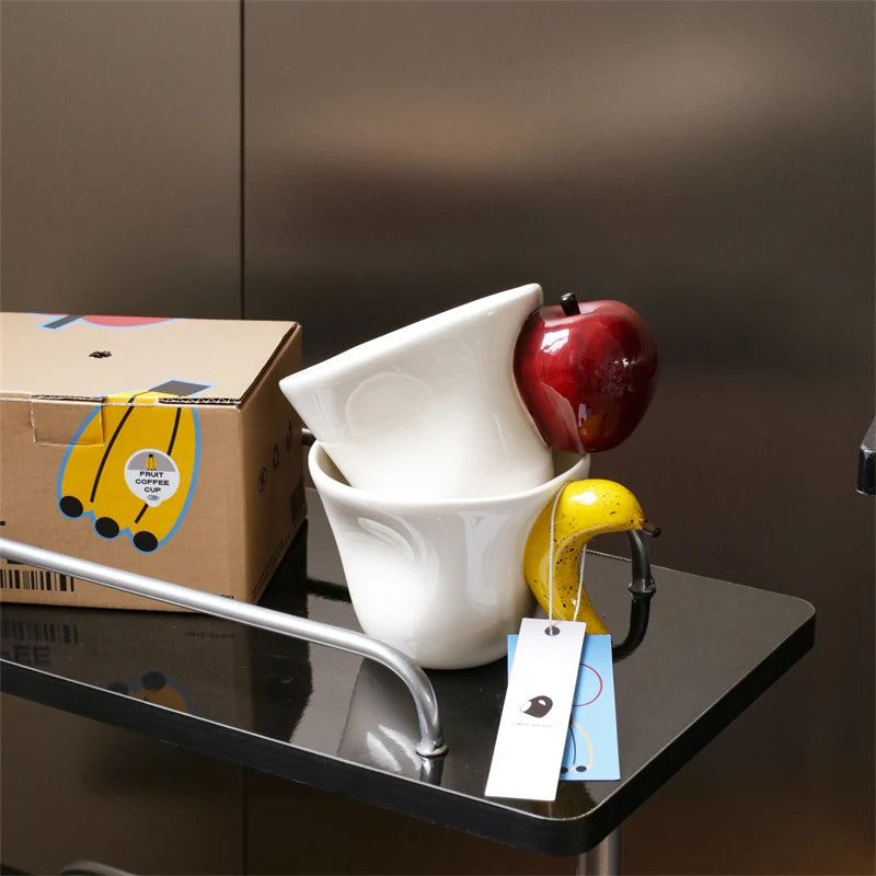 Hand-Painted Ceramic Mug – Fruit Motif