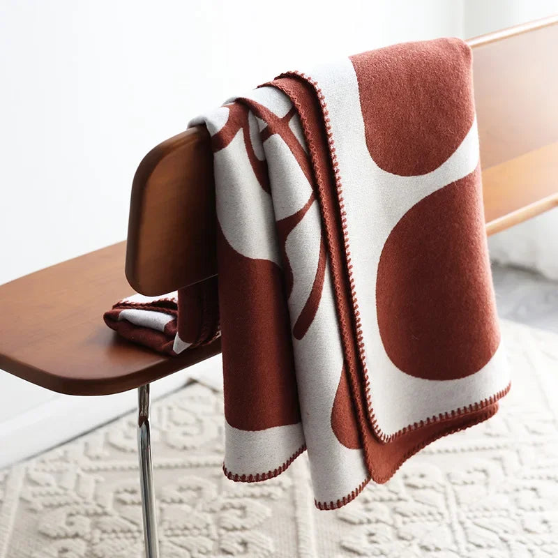 Plaid Jacquard Imitation Cachemire - Style Médiéval Nordique