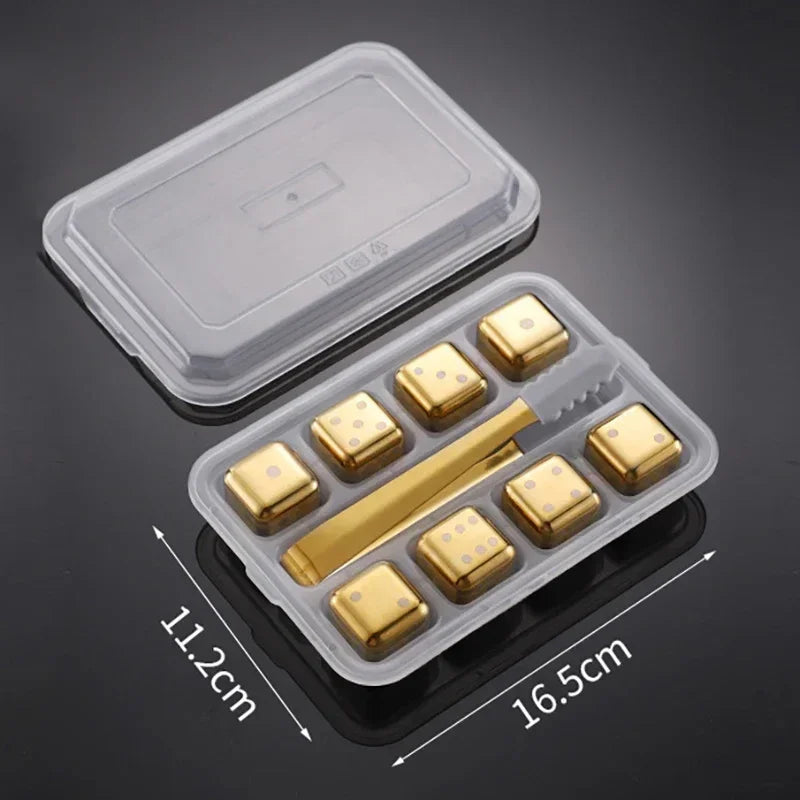Pierres à Whisky Réutilisables en Acier Inoxydable