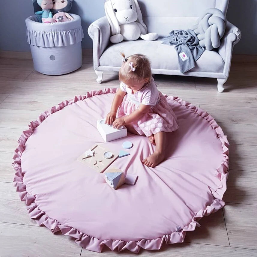 Tapis d'Éveil Rond en Coton 95cm