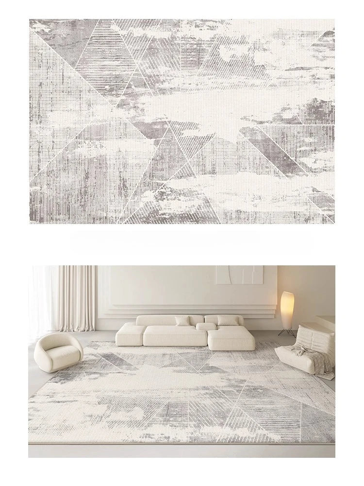 Grand Tapis Style Crème pour Salon et Chambre