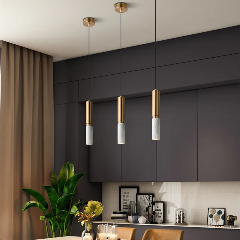 Suspension en Marbre - Design Nordique de Luxe