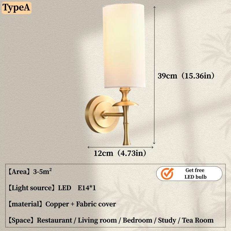 Applique Murale Cylindrique Haute Style Classique Chaleureux