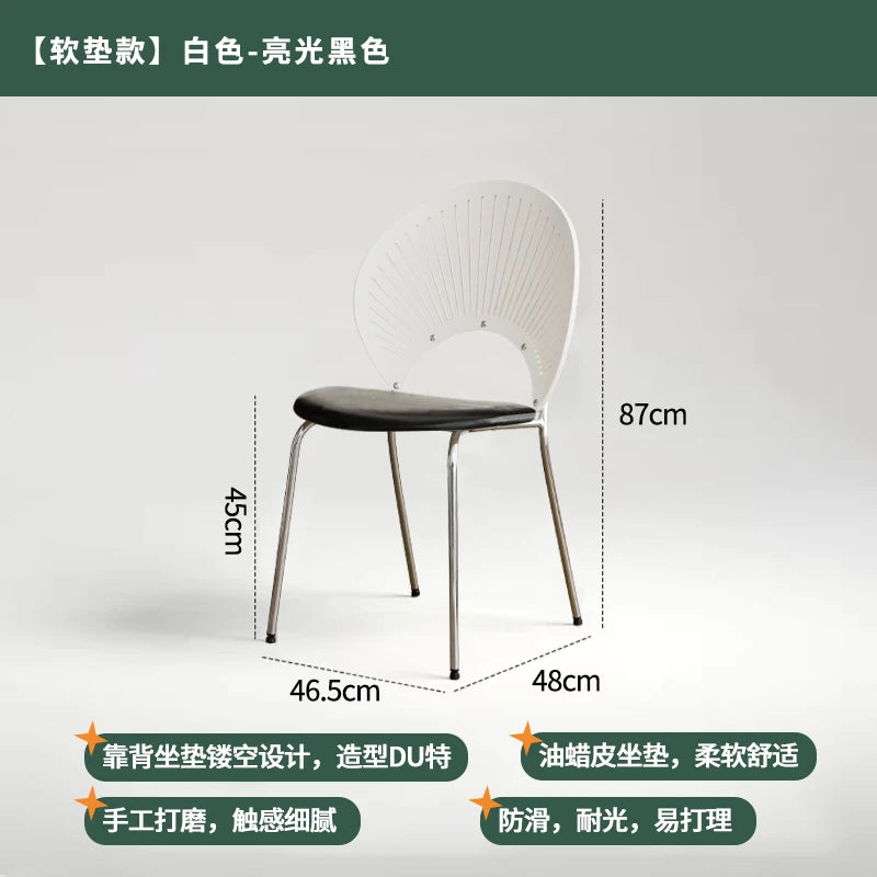 Chaise de Salle à Manger en Acier Inoxydable