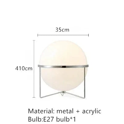 Lampadaire Boule Acrylique Chromé - Design Art Déco