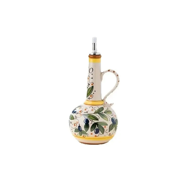 Distributeur d'Huile d'Olive en Céramique Gaufrée