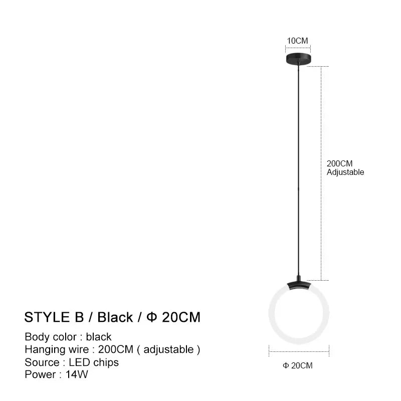 Suspension de Luxe Dorée - Style Nordique LED