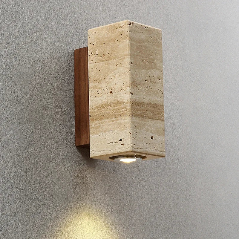 Applique Murale Marbre Jaune Wabi-Sabi LED Chevet